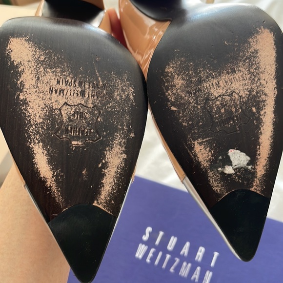 stuart weitzman capsize nude blush pink patent leather Mary Jane size 6.5 - Picture 10 of 11